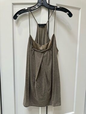 BCBGMaxAzria Olive Brown Strappy Halter Camisole